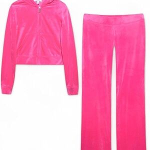 Juicy couture velour set in fucsia  Sz M
